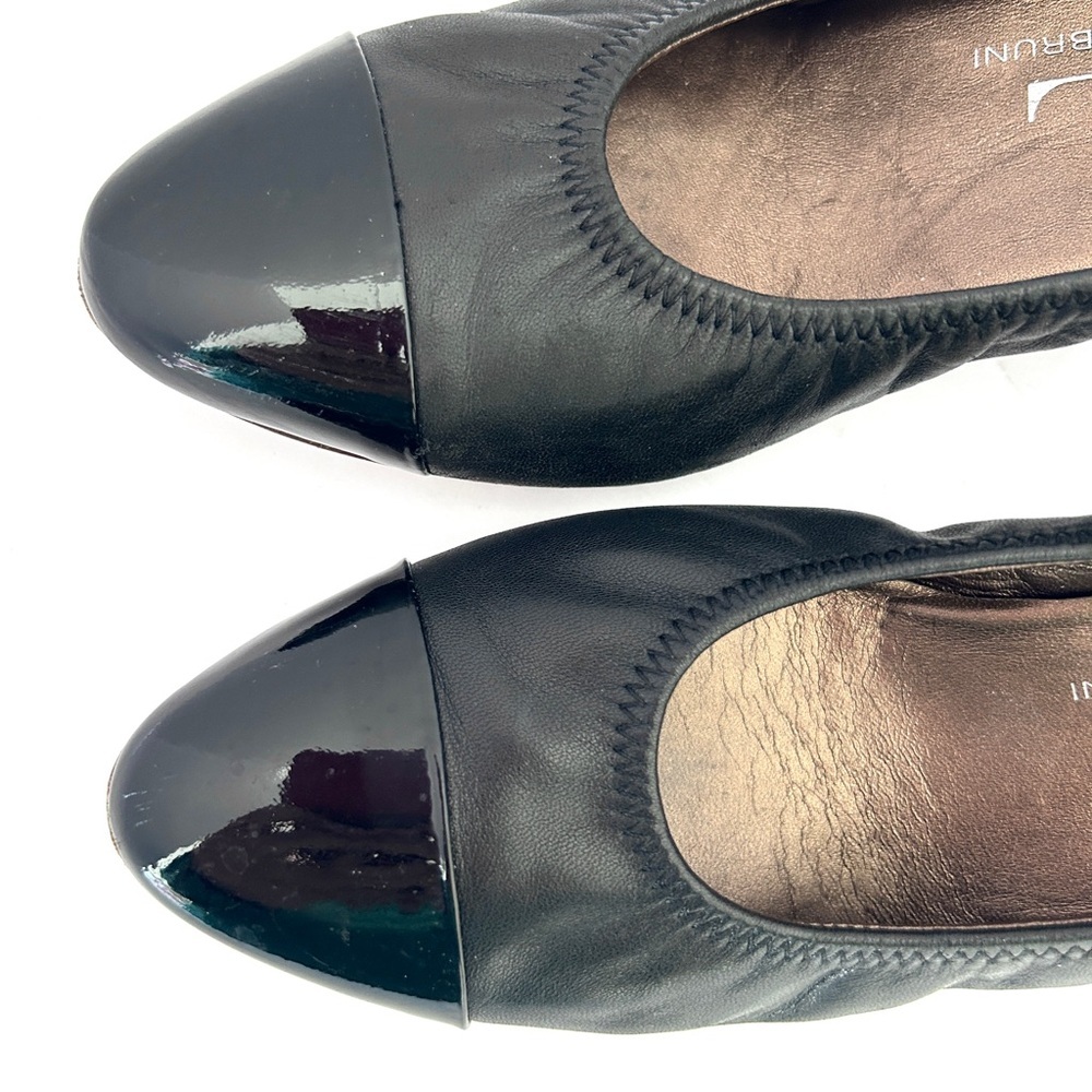 AGL Cap Toe Pump Black Spirit Patent Leather Block Heel Women's Size EU 36 US 6 - Picture 7 of 13